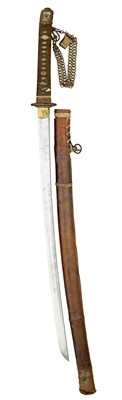 Lot 3 - A JAPANESE W.W.II OFFICER'S SWORD (KATANA)