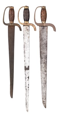 Lot 19 - THREE CHINESE SHORTSWORDS