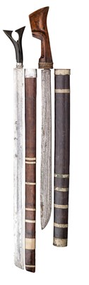 Lot 53 - A MALAYSIAN SWORD (KLEWANG) AND ANOTHER SOUTH EAST ASIAN SWORD