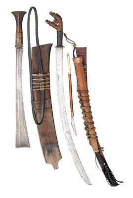 Lot 58 - TWO NORTH EAST INDIAN SWORDS (DAO)