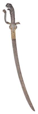Lot 62 - A CEYLONESE SILVER-MOUNTED SWORD (KASTANE)