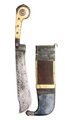 Lot 64 - AN INDIAN (COORG) SILVER-MOUNTED DAGGER (PICHANGATTI)