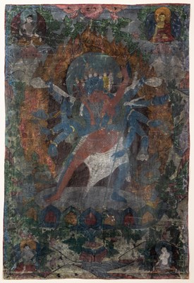 Lot 186 - A THANGKA DEPICTING SAMVARA, TIBET, 19TH CENTURY