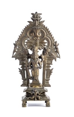 Lot 111 - A BRONZE FIGURE OF SIVA, NORTHERN INDIA, CIRCA 1900