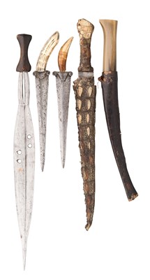 Lot 130 - FIVE AFRICAN DAGGERS