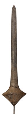 Lot 150 - A LARGE AFRICAN CURRENCY SPEAR