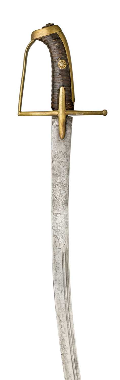 Lot 185 - A RARE SEVEN YEARS' WAR FRENCH REGULATION HUSSARS' SABRE