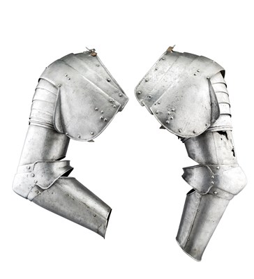 Lot 219 - TWO GERMAN FULL ARM DEFENCES FOR A CUIRASSIER ARMOUR