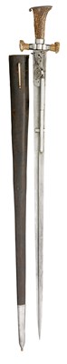 Lot 251 - AN EXTREMELY RARE GERMAN COMBINED HUNTING-SWORD AND WHEEL-LOCK PISTOL