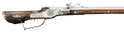 Lot 265 - A FINE 23-BORE GERMAN (THURINGIAN) WHEEL-LOCK SPORTING RIFLE