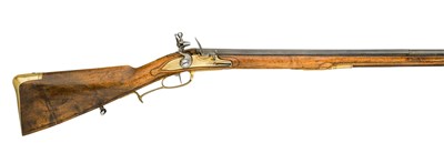 Lot 282 - A 30-BORE GERMAN FLINTLOCK SPORTING GUN BY I.G. LAUTERER A WEICKERSHEIM