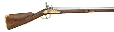 Lot 284 - A 13-BORE FLINTLOCK SPORTING RIFLE