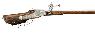 Lot 288 - A FINE 30-BORE WHEEL-LOCK SPORTING RIFLE