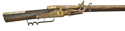 Lot 289 - A 50-BORE GERMAN WHEEL-LOCK RIFLE
