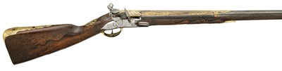 Lot 291 - A 13-BORE NORTH GERMAN FLINTLOCK SPORTING GUN SIGNED MEIER