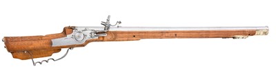 Lot 309 - AN 11-BORE GERMAN WHEEL-LOCK RIFLED SPORTING CARBINE
