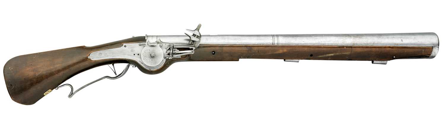Lot 310 - A RARE GERMAN MILITARY WHEEL-LOCK BLUNDERBUSS