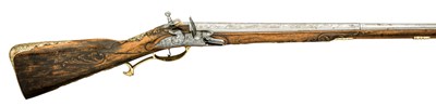 Lot 312 - A 23-BORE LIÃˆGE FLINTLOCK FOWLING-PIECE BY STREIGNARD
