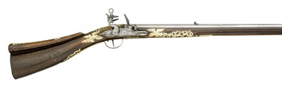 Lot 317 - A RARE 37-BORE CATALAN FLINTLOCK FOWLING-PIECE