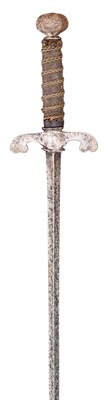 Lot 332 - A NORTH EUROPEAN PILLOW SWORD