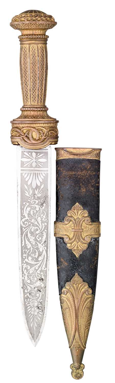 Lot 347 - A CONTINENTAL DECORATIVE DAGGER