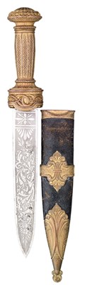 Lot 347 - A CONTINENTAL DECORATIVE DAGGER