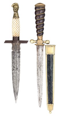 Lot 353 - A SCANDINAVIAN HUNTING DAGGER AND ANOTHER DAGGER