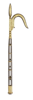 Lot 12 - AN INDIAN DECORATED ELEPHANT GOAD (ANCUS)