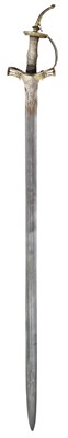 Lot 16 - **AN UNUSUAL INDIAN SWORD (KHANDA)