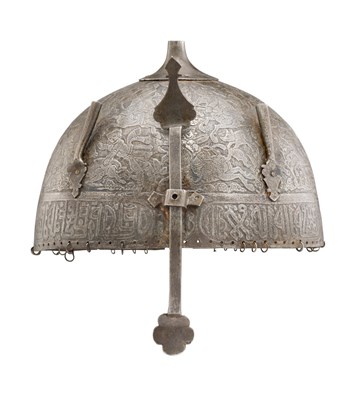 Lot 31 - **AN INDO-PERSIAN HELMET (KULAH KHUD)