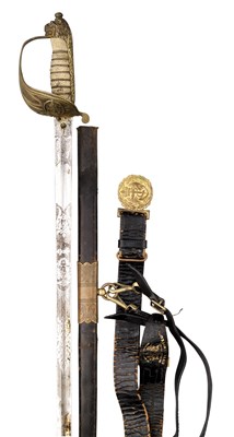 Lot 69 - A POST 1902 NAVAL OFFICER'S SWORD BY GILLOTT