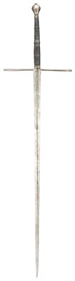 Lot 123 - **AN ITALIAN TWO HAND PROCESSIONAL SWORD WITH 16TH CENTURY BLADE