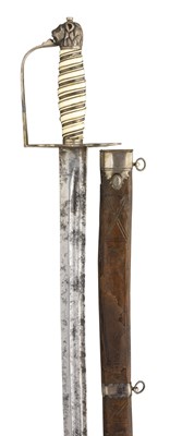Lot 136 - **AN ENGLISH SILVER-HILTED HUNTING SWORD