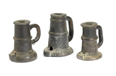 Lot 213 - **THREE BRONZE SIGNAL MORTARS