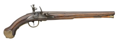 Lot 222 - **A RARE .600 CALIBRE QUEEN ANNE FLINTLOCK REGULATION PISTOL